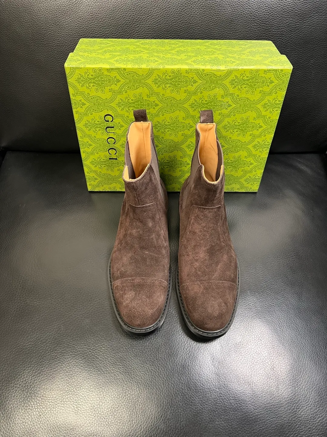 Men's shoes 💰900 Gucci High-quality top crafts Gucci Leather shoes and boots high-top series counter synchronization Original factory configuration, original cowhide imported from Italy, imported water-dyed cow lining, soles: original factory special supply original sole super comfortable, original factory and single goods High quality, welcome to compare and synchronization at the counter, code number 39-44 (customized 45)